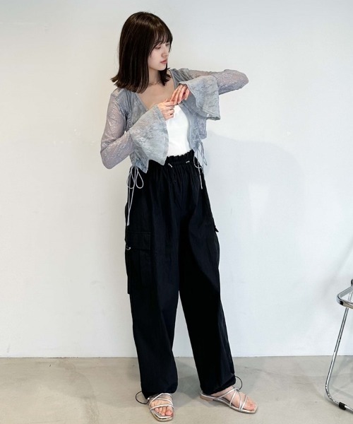 archives(アルシーヴ)の「カットレースドロストカーディガン(Tシャツ/カットソー・レディース・アイボリー/ブラック/ブルーグレー・MEDIUM)」の20枚目の写真