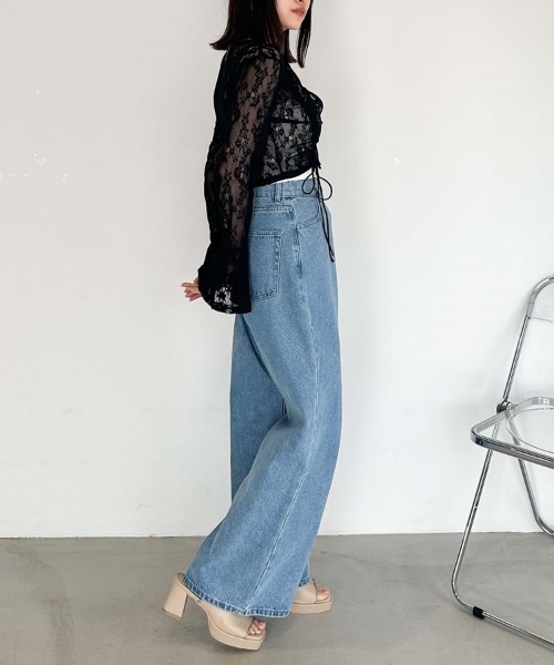 archives(アルシーヴ)の「カットレースドロストカーディガン(Tシャツ/カットソー・レディース・アイボリー/ブラック/ブルーグレー・MEDIUM)」の13枚目の写真