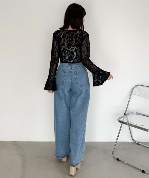 archives(アルシーヴ)の「カットレースドロストカーディガン(Tシャツ/カットソー・レディース・アイボリー/ブラック/ブルーグレー・MEDIUM)」の12枚目の写真