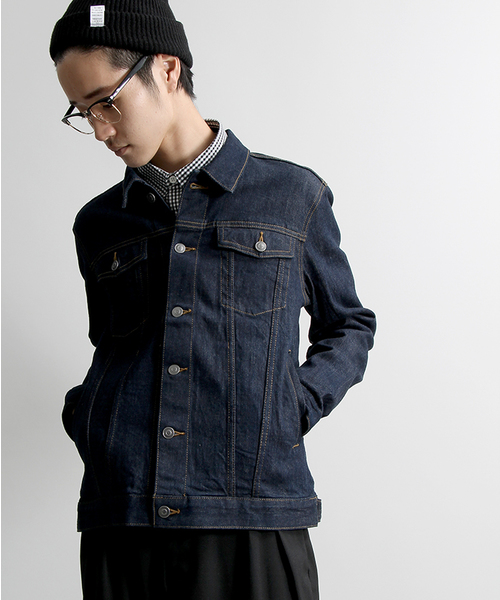WEGO（ウィゴー）の「WEGO/ライクラデニムストレッチジャケット（デニムジャケット・メンズ・インディゴブルー/ライトインディゴブルー/ダークインディゴブルー・LARGE/MEDIUM）」の2枚目の写真