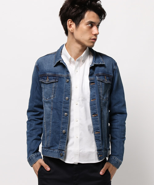 WEGO（ウィゴー）の「WEGO/ライクラデニムストレッチジャケット（デニムジャケット・メンズ・インディゴブルー/ライトインディゴブルー/ダークインディゴブルー・LARGE/MEDIUM）」の7枚目の写真