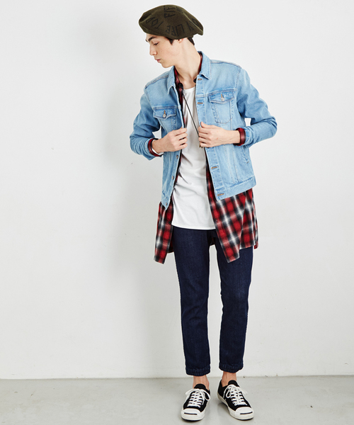 WEGO（ウィゴー）の「WEGO/ライクラデニムストレッチジャケット（デニムジャケット・メンズ・インディゴブルー/ライトインディゴブルー/ダークインディゴブルー・LARGE/MEDIUM）」の20枚目の写真