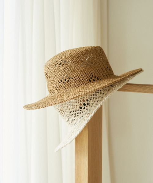 VIS（ビス）の「トライアングルメッシュハット（ハット・レディース・ベージュ系その他2/イエロー系その他3・FREE）」の2枚目の写真