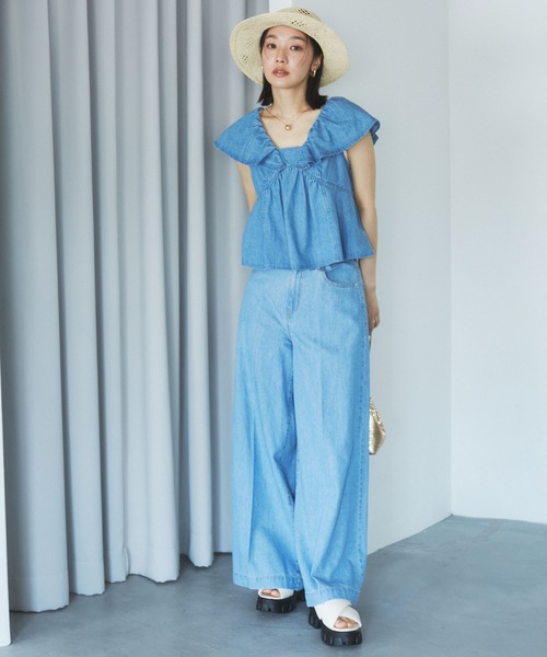 VIS（ビス）の「トライアングルメッシュハット（ハット・レディース・ベージュ系その他2/イエロー系その他3・FREE）」の17枚目の写真