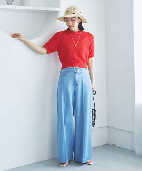 VIS（ビス）の「トライアングルメッシュハット（ハット・レディース・ベージュ系その他2/イエロー系その他3・FREE）」の19枚目の写真