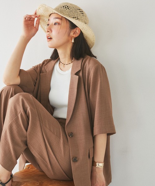 VIS（ビス）の「トライアングルメッシュハット（ハット・レディース・ベージュ系その他2/イエロー系その他3・FREE）」の22枚目の写真