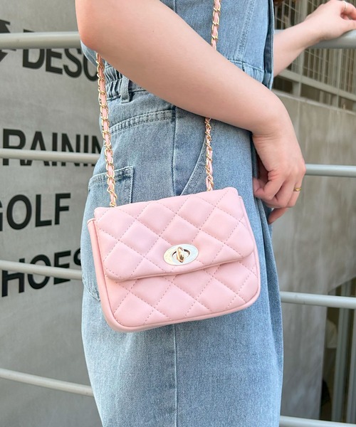 INGNI（イング）の「キルティングミニショルダーバッグ（ショルダーバッグ・レディース・オフホワイト/シルバー/ピンク/ブラック・ONE SIZE）」の14枚目の写真