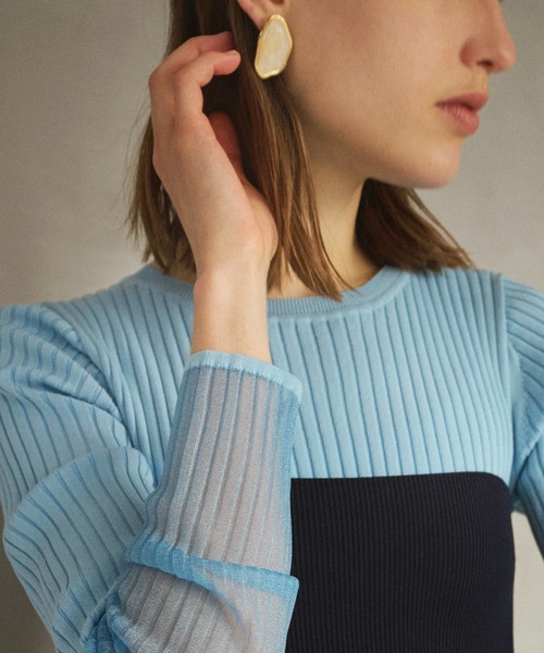 【セール】ストーンモチーフイヤリング（ピアス（両耳用））｜allureville（アルアバイル） 4,961円