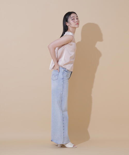 JILL by JILL STUART(ジルバイジルスチュアート)の「◇シアートリムサテンブラウス(シャツ/ブラウス・レディース・ホワイト系その他/ピンク/ブルー・FREE)」の13枚目の写真