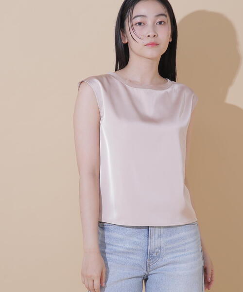 JILL by JILL STUART(ジルバイジルスチュアート)の「◇シアートリムサテンブラウス(シャツ/ブラウス・レディース・ホワイト系その他/ピンク/ブルー・FREE)」の14枚目の写真