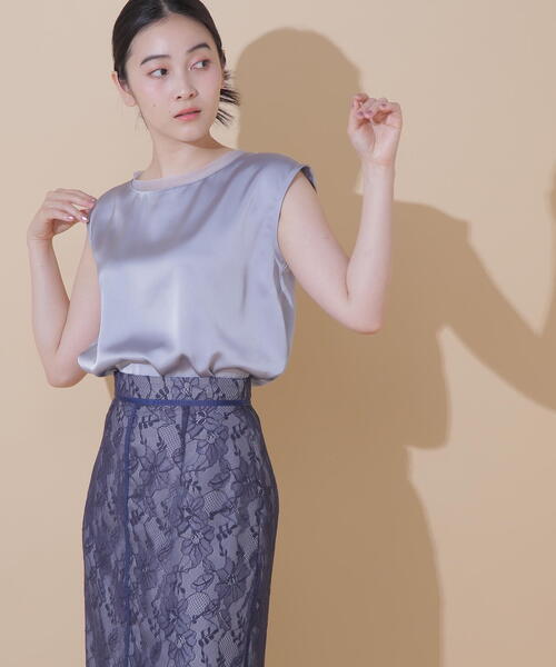 JILL by JILL STUART(ジルバイジルスチュアート)の「◇シアートリムサテンブラウス(シャツ/ブラウス・レディース・ホワイト系その他/ピンク/ブルー・FREE)」の21枚目の写真