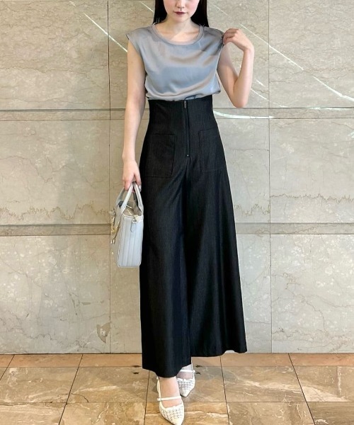 JILL by JILL STUART(ジルバイジルスチュアート)の「◇シアートリムサテンブラウス(シャツ/ブラウス・レディース・ホワイト系その他/ピンク/ブルー・FREE)」の4枚目の写真