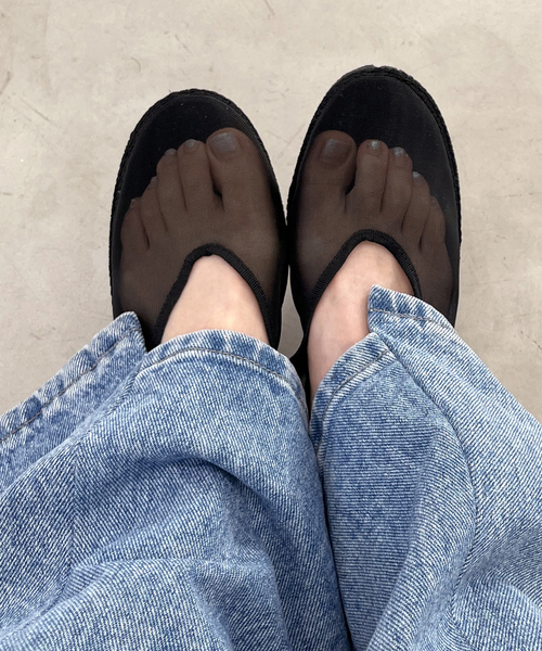 drogheria Crivellini（ドロゲリアクリベリーニ）の「【drogheria crivellini /ドロゲリア・クリベリーニ】tulle flat shoes（その他シューズ・レディース・ブラック・38/36/35/37）」の3枚目の写真