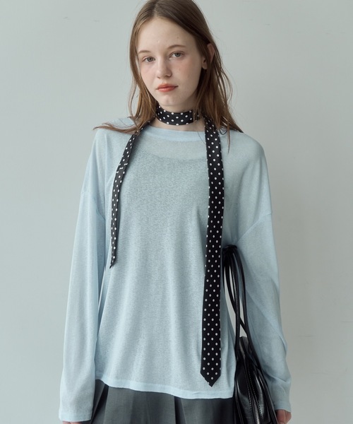 Birthday room(バースデイルーム)の「シアーカラートップス / sheer color tops(Tシャツ/カットソー・レディース・ピンク/イエロー/ブラック/ライトブルー・FREE)」の2枚目の写真