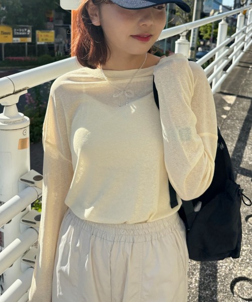 Birthday room(バースデイルーム)の「シアーカラートップス / sheer color tops(Tシャツ/カットソー・レディース・ピンク/イエロー/ブラック/ライトブルー・FREE)」の14枚目の写真