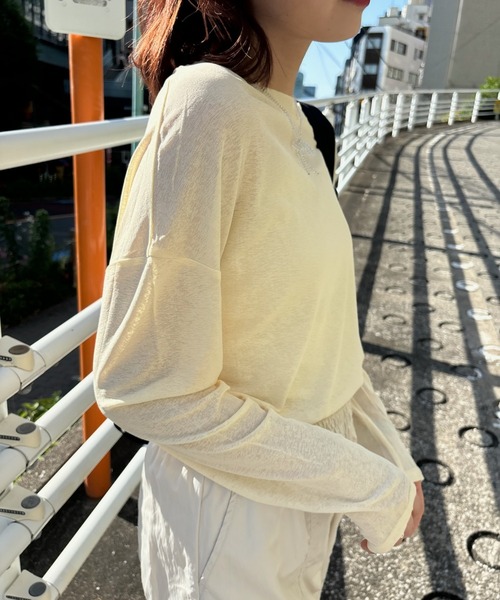 Birthday room(バースデイルーム)の「シアーカラートップス / sheer color tops(Tシャツ/カットソー・レディース・ピンク/イエロー/ブラック/ライトブルー・FREE)」の16枚目の写真