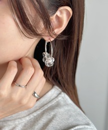 クリアデザインフープピアス-clear design hoop pierce-