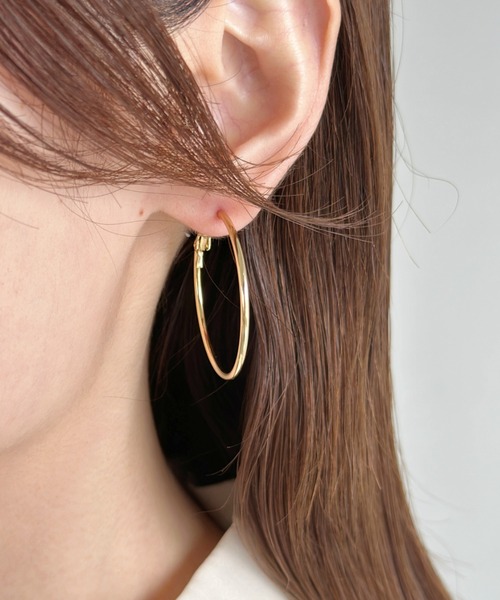 sowang(ソワン)の「クリアデザインフープピアス-clear design hoop pierce-(ピアス(両耳用)・レディース・シルバー/ゴールド・FREE)」の11枚目の写真