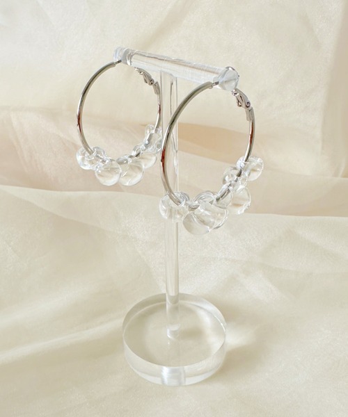 sowang(ソワン)の「クリアデザインフープピアス-clear design hoop pierce-(ピアス(両耳用)・レディース・シルバー/ゴールド・FREE)」の16枚目の写真