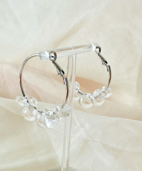 sowang(ソワン)の「クリアデザインフープピアス-clear design hoop pierce-(ピアス(両耳用)・レディース・シルバー/ゴールド・FREE)」の15枚目の写真