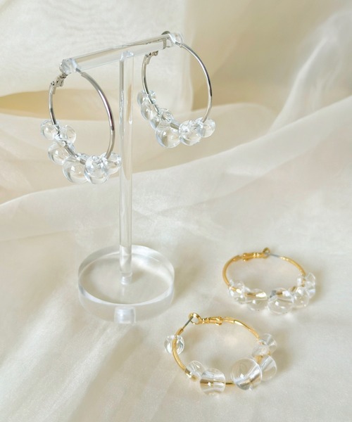 sowang(ソワン)の「クリアデザインフープピアス-clear design hoop pierce-(ピアス(両耳用)・レディース・シルバー/ゴールド・FREE)」の17枚目の写真