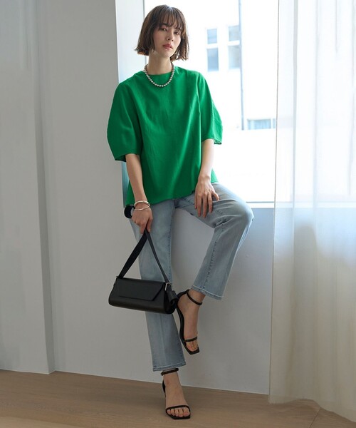 【セール】【洗える】リネンレーヨン フォルムブラウス（シャツ/ブラウス）｜UNFILO（アンフィーロ）