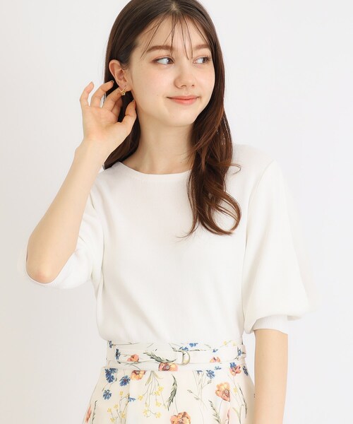 index（インデックス）の「◆クールタッチデザインスリーブニット【洗濯機洗い可/抗ピル/接触冷感】（ニット/セーター・レディース・ライトブルー/チャコールグレー/ブラック/ナチュラル/ホワイト系9・34/36/38/40/42）」の22枚目の写真