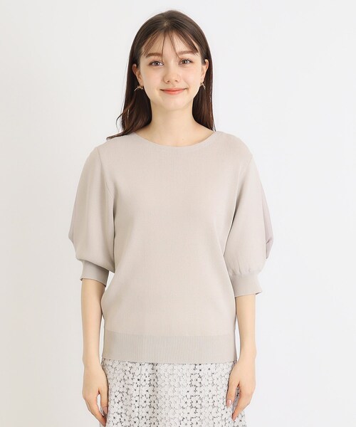 index（インデックス）の「◆クールタッチデザインスリーブニット【洗濯機洗い可/抗ピル/接触冷感】（ニット/セーター・レディース・ライトブルー/チャコールグレー/ブラック/ナチュラル/ホワイト系9・34/36/38/40/42）」の18枚目の写真