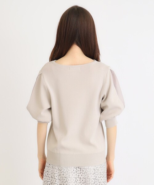 index（インデックス）の「◆クールタッチデザインスリーブニット【洗濯機洗い可/抗ピル/接触冷感】（ニット/セーター・レディース・ライトブルー/チャコールグレー/ブラック/ナチュラル/ホワイト系9・34/36/38/40/42）」の16枚目の写真