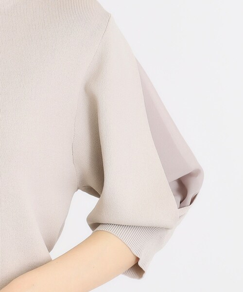 index（インデックス）の「◆クールタッチデザインスリーブニット【洗濯機洗い可/抗ピル/接触冷感】（ニット/セーター・レディース・ライトブルー/チャコールグレー/ブラック/ナチュラル/ホワイト系9・34/36/38/40/42）」の14枚目の写真