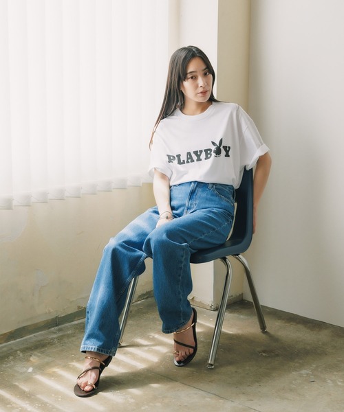 トップス 00s PLAYBOY jeans tee PLAYBOY/プレイボーイ PLAYBOY LOGO TEE Tシャツ（Tシャツ
