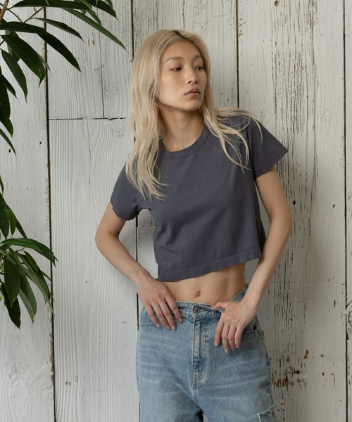 paradigm（パラダイム）の「サイロ天竺コンパクトT（Tシャツ/カットソー・レディース・ダークグレー/ホワイト/ブラック/ピンク/レッド・MEDIUM/SMALL）」の3枚目の写真