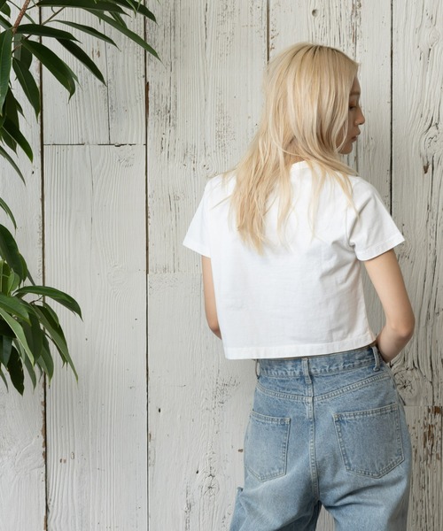 paradigm（パラダイム）の「サイロ天竺コンパクトT（Tシャツ/カットソー・レディース・ダークグレー/ホワイト/ブラック/ピンク/レッド・MEDIUM/SMALL）」の7枚目の写真