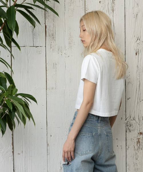 paradigm（パラダイム）の「サイロ天竺コンパクトT（Tシャツ/カットソー・レディース・ダークグレー/ホワイト/ブラック/ピンク/レッド・MEDIUM/SMALL）」の8枚目の写真