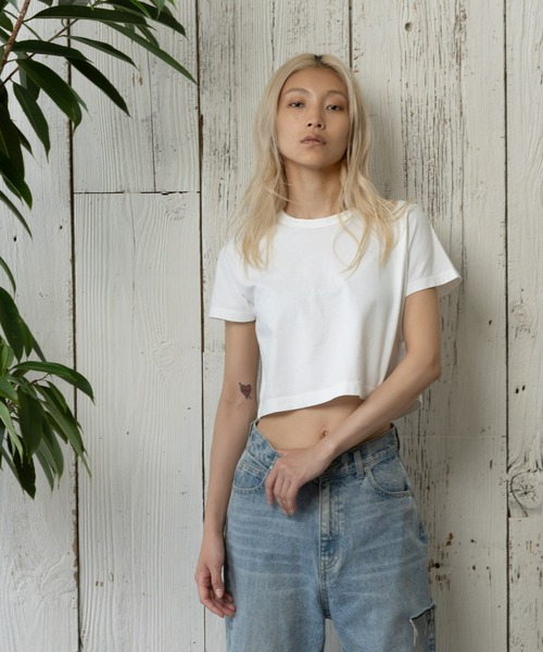 paradigm（パラダイム）の「サイロ天竺コンパクトT（Tシャツ/カットソー・レディース・ダークグレー/ホワイト/ブラック/ピンク/レッド・MEDIUM/SMALL）」の9枚目の写真