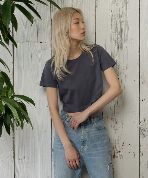 paradigm（パラダイム）の「サイロ天竺コンパクトT（Tシャツ/カットソー・レディース・ダークグレー/ホワイト/ブラック/ピンク/レッド・MEDIUM/SMALL）」の10枚目の写真