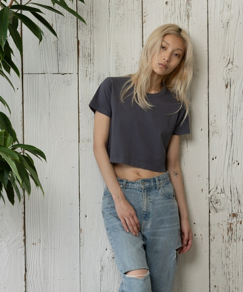 paradigm（パラダイム）の「サイロ天竺コンパクトT（Tシャツ/カットソー・レディース・ダークグレー/ホワイト/ブラック/ピンク/レッド・MEDIUM/SMALL）」の14枚目の写真