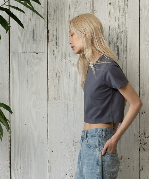 paradigm（パラダイム）の「サイロ天竺コンパクトT（Tシャツ/カットソー・レディース・ダークグレー/ホワイト/ブラック/ピンク/レッド・MEDIUM/SMALL）」の11枚目の写真