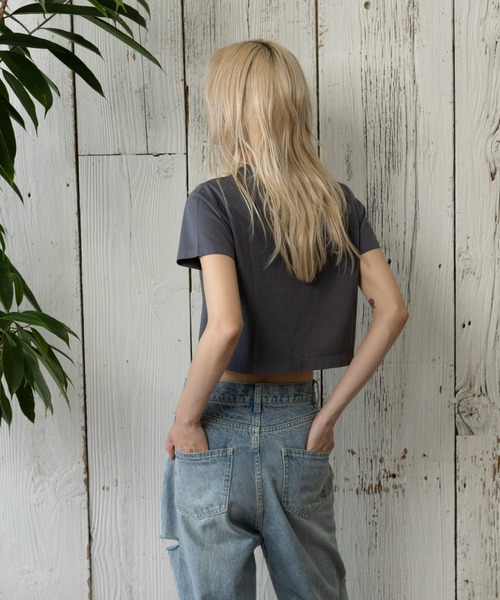 paradigm（パラダイム）の「サイロ天竺コンパクトT（Tシャツ/カットソー・レディース・ダークグレー/ホワイト/ブラック/ピンク/レッド・MEDIUM/SMALL）」の12枚目の写真