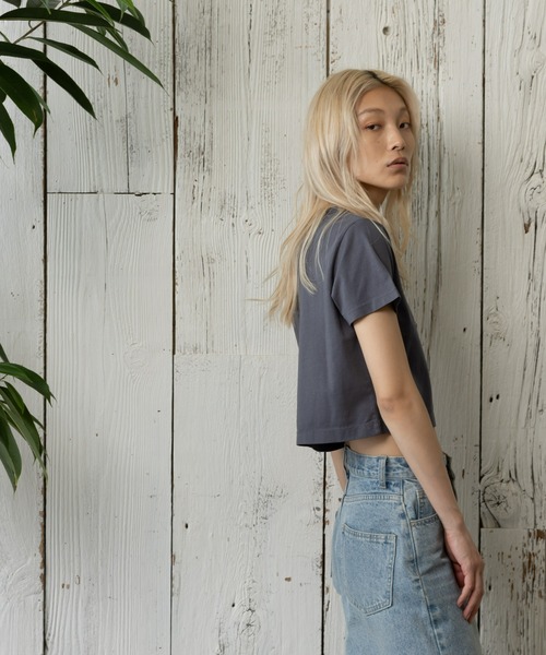 paradigm（パラダイム）の「サイロ天竺コンパクトT（Tシャツ/カットソー・レディース・ダークグレー/ホワイト/ブラック/ピンク/レッド・MEDIUM/SMALL）」の13枚目の写真