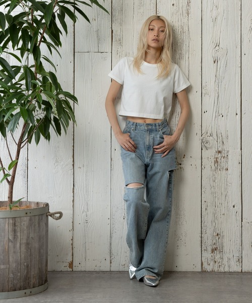 paradigm（パラダイム）の「サイロ天竺コンパクトT（Tシャツ/カットソー・レディース・ダークグレー/ホワイト/ブラック/ピンク/レッド・MEDIUM/SMALL）」の20枚目の写真