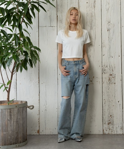 paradigm（パラダイム）の「サイロ天竺コンパクトT（Tシャツ/カットソー・レディース・ダークグレー/ホワイト/ブラック/ピンク/レッド・MEDIUM/SMALL）」の19枚目の写真