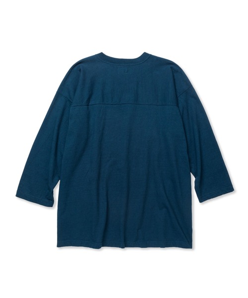 CALEE（キャリー）の「9 LENGTH 4/- SINKER KNITTING FOOTBALL TEE（Tシャツ/カットソー・メンズ・ブラック/ホワイト/ブルー・LARGE/X-LARGE/MEDIUM）」の4枚目の写真