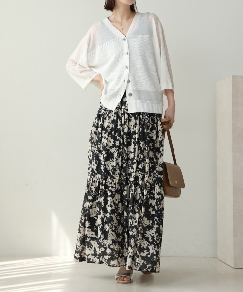 Bou Jeloud（ブージュルード）の「強撚ドルマンニットカーディガン（カーディガン/ボレロ・レディース・ホワイト/グリーン/ライトブルー/ブラック・FREE）」の6枚目の写真