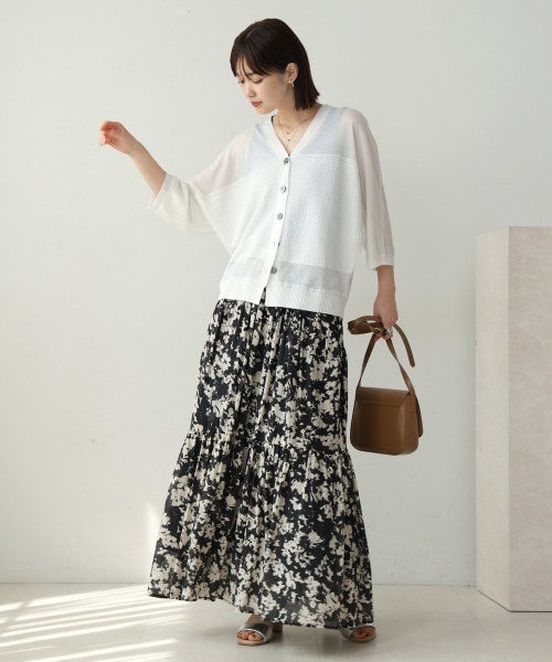 Bou Jeloud（ブージュルード）の「強撚ドルマンニットカーディガン（カーディガン/ボレロ・レディース・ホワイト/グリーン/ライトブルー/ブラック・FREE）」の8枚目の写真