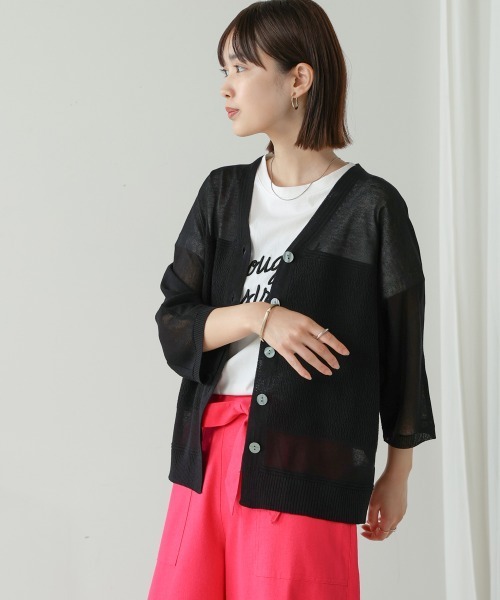 Bou Jeloud（ブージュルード）の「強撚ドルマンニットカーディガン（カーディガン/ボレロ・レディース・ホワイト/グリーン/ライトブルー/ブラック・FREE）」の20枚目の写真