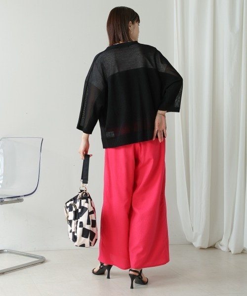 Bou Jeloud（ブージュルード）の「強撚ドルマンニットカーディガン（カーディガン/ボレロ・レディース・ホワイト/グリーン/ライトブルー/ブラック・FREE）」の21枚目の写真