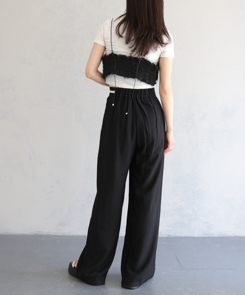 cheriella（シェリエラ）の「【cheriella】シャギービスチェトップス SHAGGY BUSTIER TOPS（ベスト・レディース・オフホワイト/ブラック・M）」の7枚目の写真