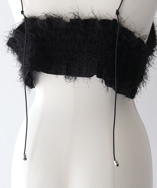 cheriella（シェリエラ）の「【cheriella】シャギービスチェトップス SHAGGY BUSTIER TOPS（ベスト・レディース・オフホワイト/ブラック・M）」の21枚目の写真