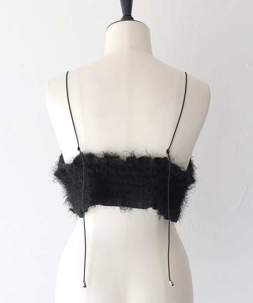 cheriella（シェリエラ）の「【cheriella】シャギービスチェトップス SHAGGY BUSTIER TOPS（ベスト・レディース・オフホワイト/ブラック・M）」の20枚目の写真